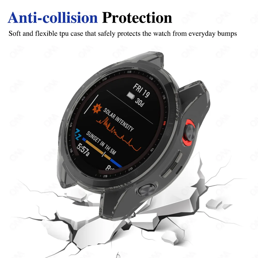 ل Garmin Fenix 6 6S 6X 6 Pro 7 7S 7X 5 5S 5X Plus ساعة ذكية إطار حماية لينة كريستال واضح حافظة من البولي يوريثان غطاء الوفير قذيفة