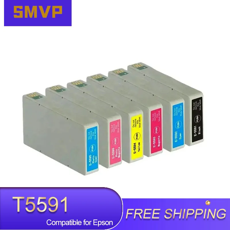 T5591 T5592 T5593 T5594 T5595 T5596 Premium Color Compatible Inkjet Ink Cartridge for Epson Stylus Photo RX700 Printer