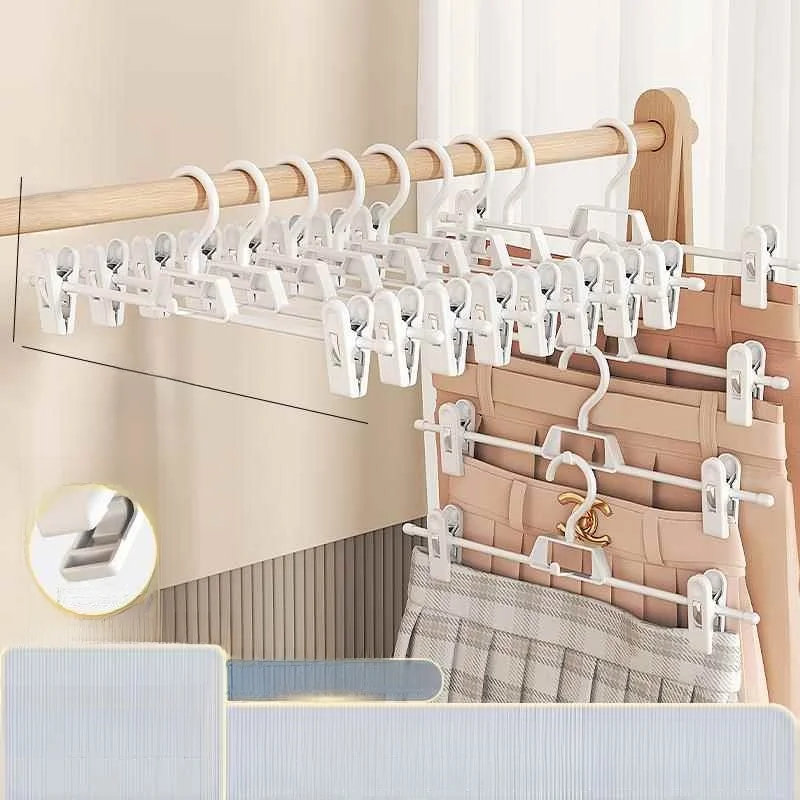 

Многофункциональная пластиковая вешалка для одежды без следов и скольжения, для юбок и брюк JK, органайзер для домашнего хранения