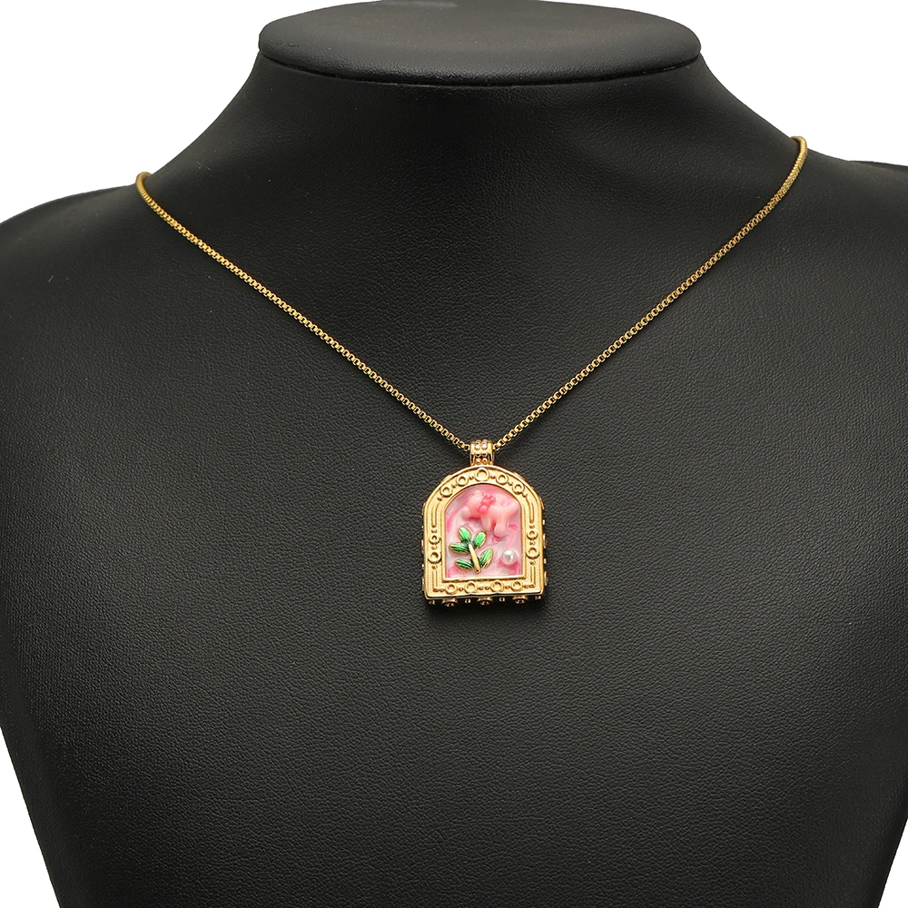 3 قطعة حديقة مونيه الكلاسيكية سحر الذهب الفولاذ المقاوم للصدأ رسمت زهرة مجوهرات DIY بها بنفسك قلادة قلادة سوار أقراط صنع