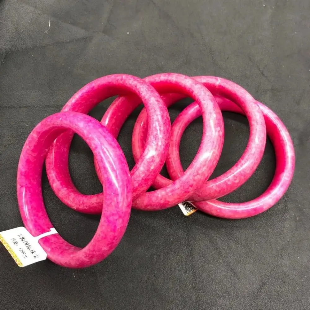 Jade Bangle Koraba Genuine Natural Colorful Peach Blossom Jade Bracelet Pink Jade Bracelet Fashion New Ladies Bracelet
