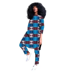 Abiti da donna a mezza manica Ankara top Patch Pants abbigliamento da sposa da donna di moda africana