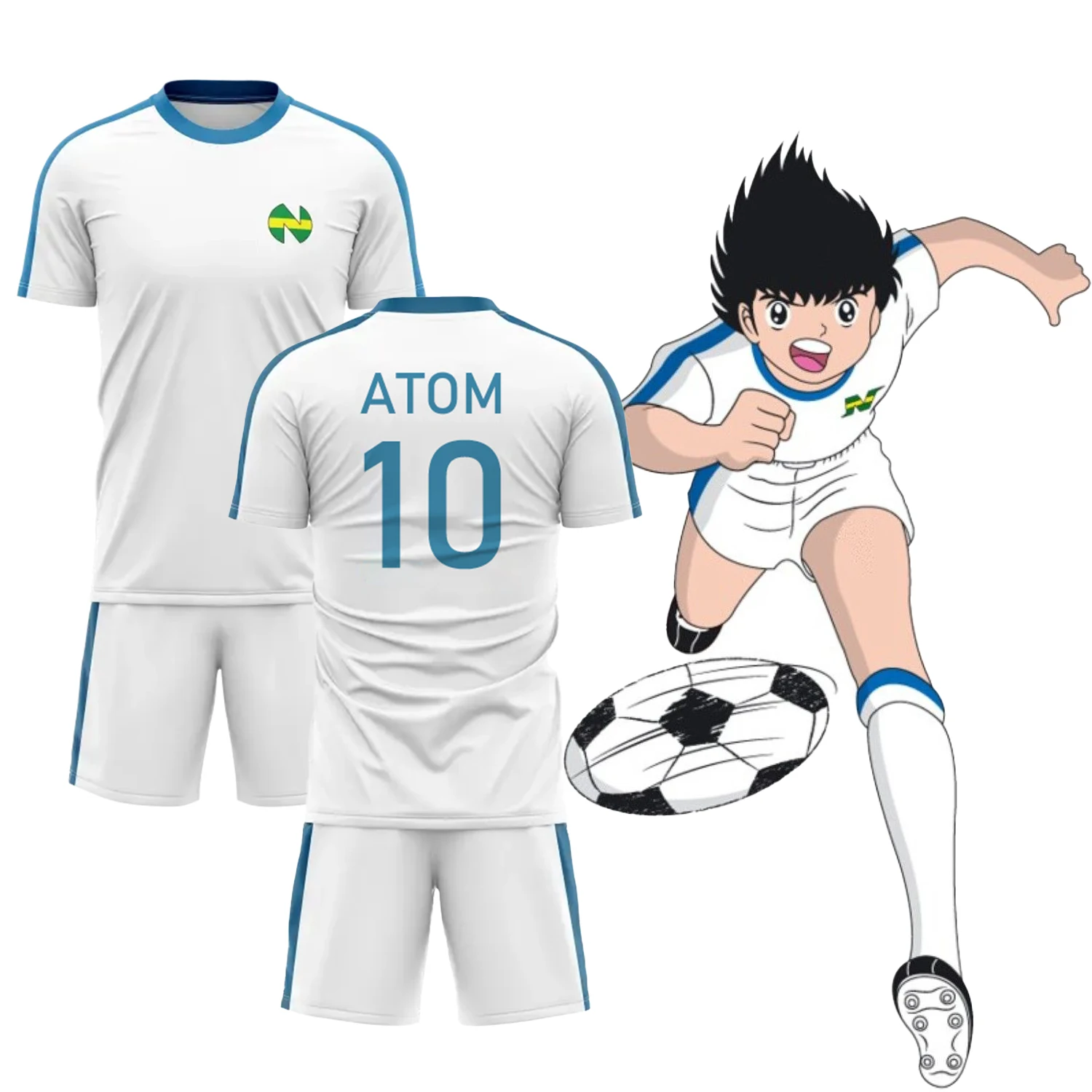 Sports T-shirts For Men Captain Tsubasa Anime Set Cosplay Comics Style Custom T shirt Quick-drying Sportswear Unisex Jersey