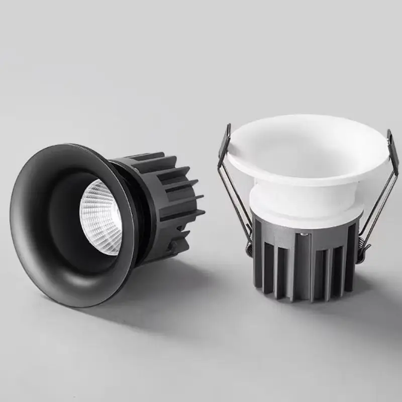 Aluminum Recessed Ceiling Spot LED Downlight Dimmable 110V 220V 7W18W Hotel Villa Lighting  Narrow Border Embedded ceiling Lamp