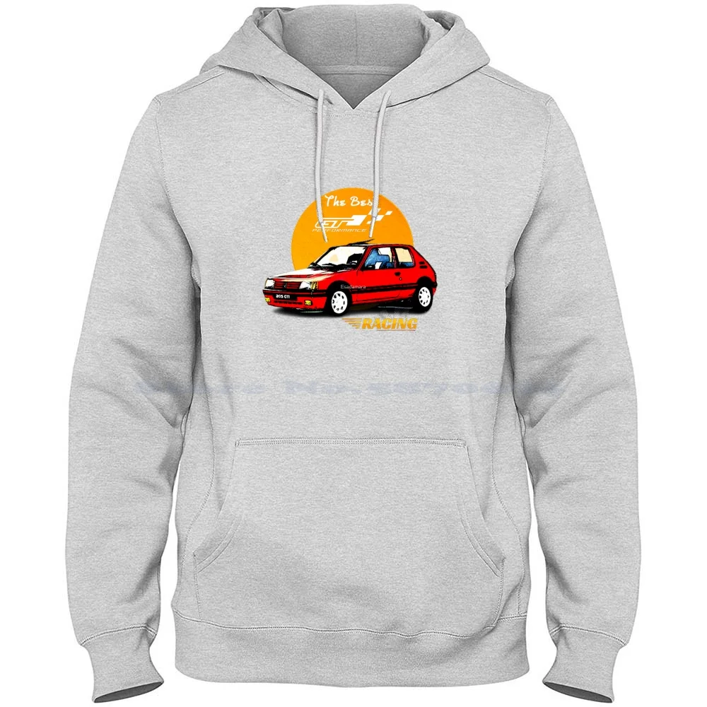 205 Gti 100% Cotton Hoodie 205 Sports 205 Gti 205 Red Vintage Retro Car Old Car Legendary Car Sport