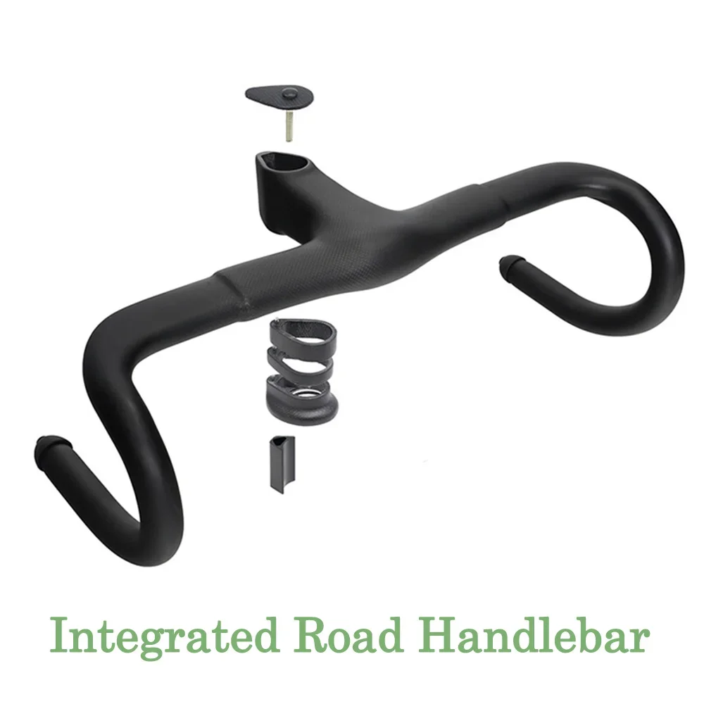 Integrated Road Bicycle Handlebar OEM Full Carbon Fiber For Aero F10 1K Width 400-440mm Stem 90-120mm Bicycle Parts