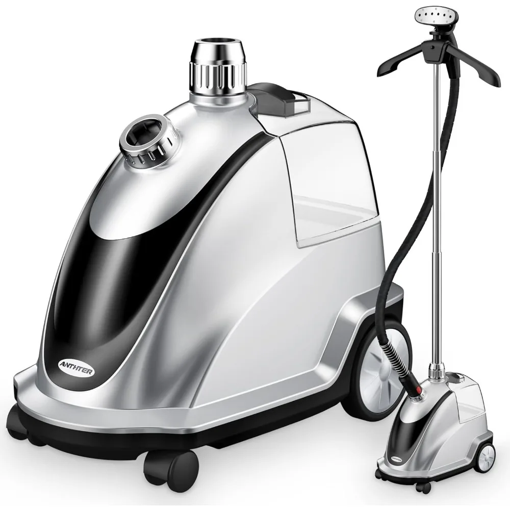 

Steamer for Clothes, 1500W Powerful Standing Garment Steamer with Roll Wheels