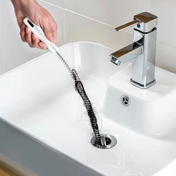 45/60CM Sewer Pipe Unblocker Drain Toilet Washbasin Sink Hair Cleaning Hook Dredging Tool For Bathroom Kitchen Anti Clogging