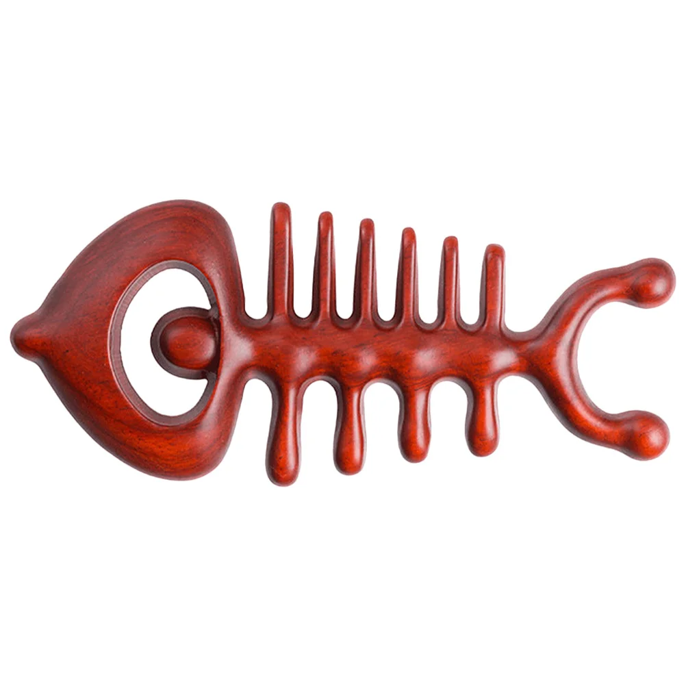 مشط تدليك محمول مصنوع من مواد خشبية، تصميم رائع مصقول جيد، مناسب للتدليك والاسترخاء وتمتد لتخفيف فروة الرأس #4