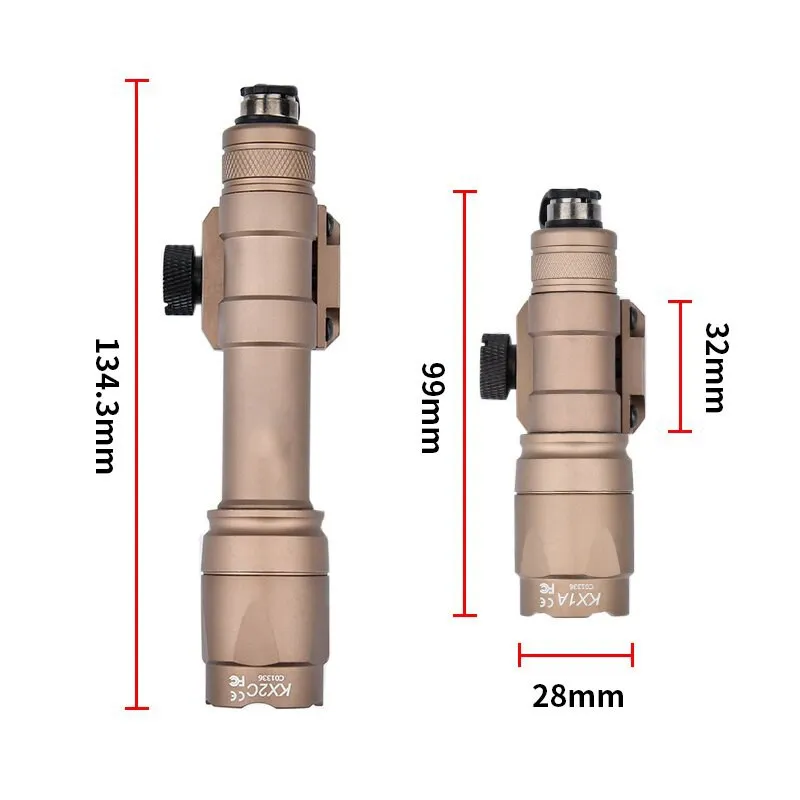 Imagem -03 - Metal Airsoft Lanterna Tática M300 Scoutlight Axon Interruptor de Pressão Remoto Duplo para Mlok Keymod 20 mm Rail Caça Wadsn-m600c