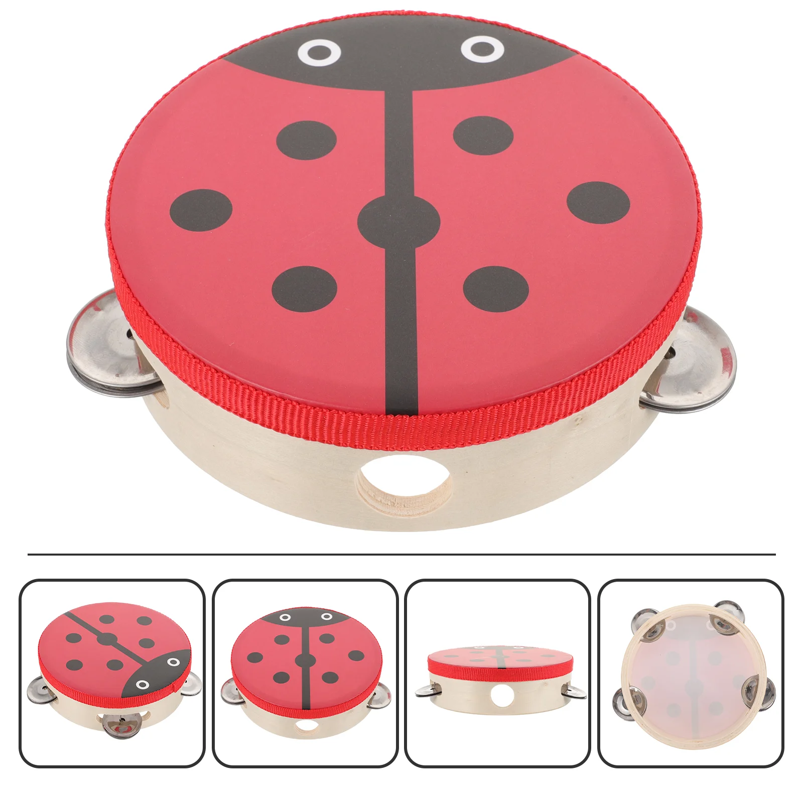 Tambourine Kids Musical Instruments Educational Percussion Drum Bell Metal Child