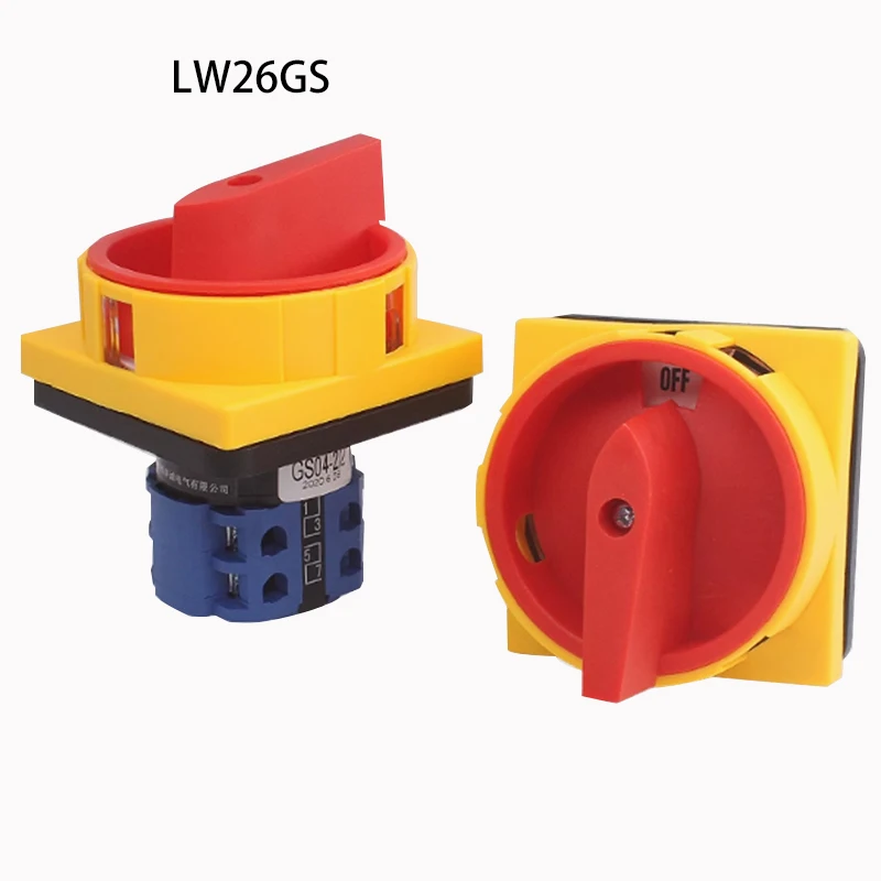 

Выключатель удаленного выбора LW26GSSwitch LW26GS-20/04-2 Универсальный переключатель передачи 20 А, 4P, вращение отключения питания, 380 В, трехфазная нагрузка, включение-выключение