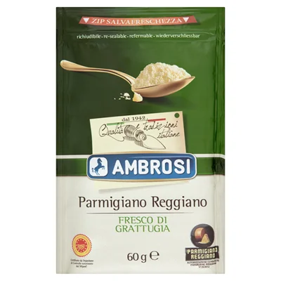 Fromage râpé Parmigiano Reggiano, 60g - Ambrosi
