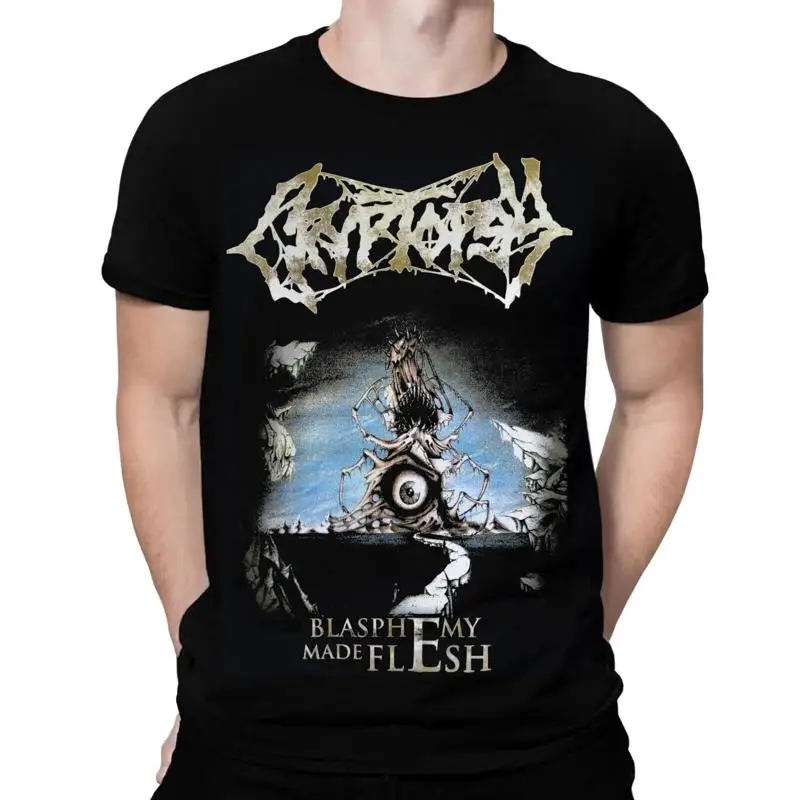 

Горячая футболка Cryptopsy Blasphemy Made Flesh 80S, хлопковая мужская футболка S 235Xl 1 см176