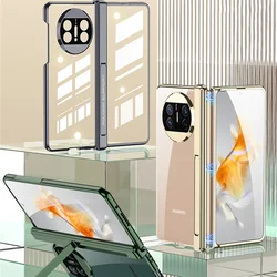 For Huawei Mate X6 X5 X3 Case Magnetic hinge Holder Transparent Plating Hard Plastic Fundas For Huawei Mate X 3