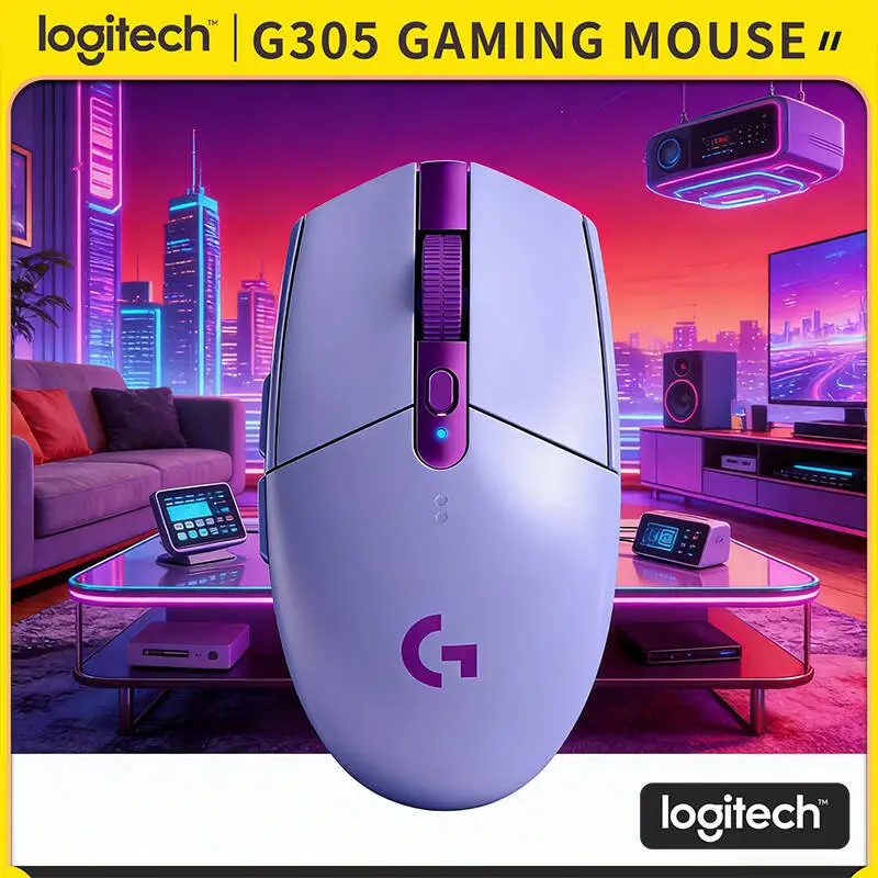 

Беспроводная игровая мышь Logitech G305 LIGHTSPEED, без задержек до 1 мс, сенсор HERO 12000 DPI, 6 программируемых кнопок, 250 часов автономной работы, 99 г
