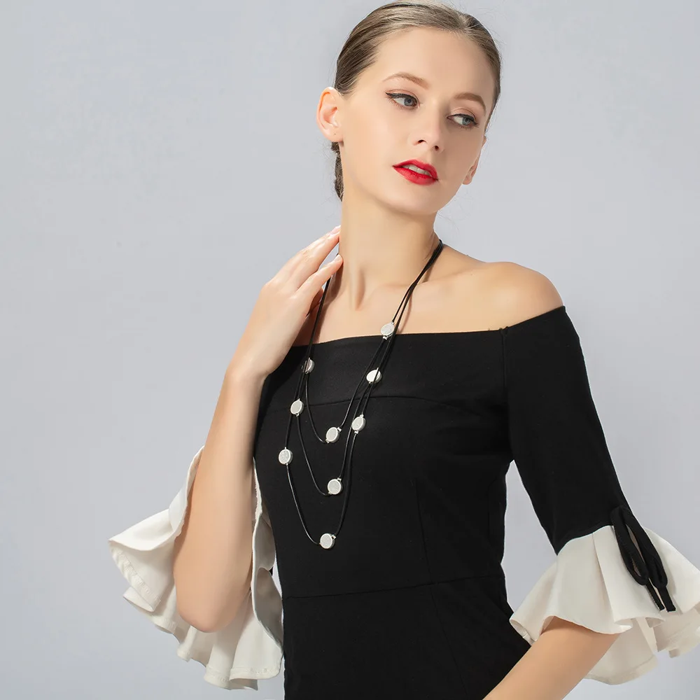 مجوهرات الأزياء الشعبية في أوروبا والولايات المتحدة شعبية متعددة الطبقات شخصية الترقوة URL القصير wo #4