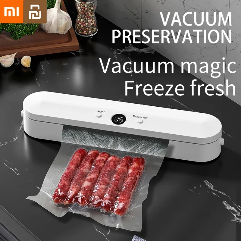 Xiaomi Youpin Automatic Vacuum Sealer Machine For Food Storage With 10pcs Free Food Saver Bags Sealing Machine Vacuum Package Mi