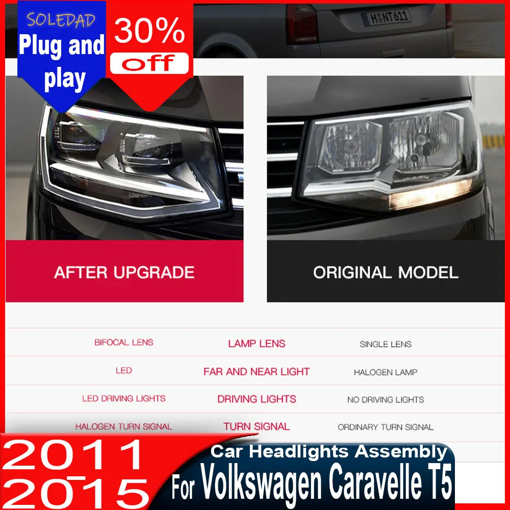 

Для VW Multivan T5: Светодиодные фары-проекторы (2014-2019) с анимацией, динамическим сигналом поворота и ДХО