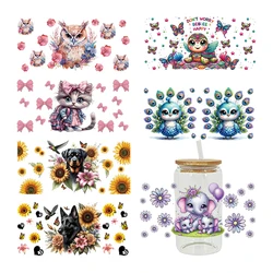 3D UV DTF Transfers Stickers 16oz Cup Wraps Cartoon Animal Owl Printed For DIY Glass Ceramic Metal Leather Etc. D17281