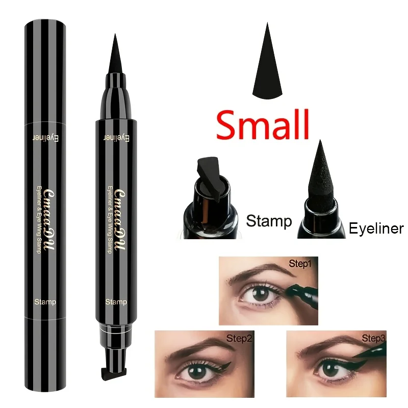 1 pezzo di eyeliner liquido nero a forma di ali, strumento per il trucco facile da usare per creare un effetto occhi da gatto, anti-sbavature, ala da vamp, a lunga durata, impermeabile e resistente al sudore._voghion.com