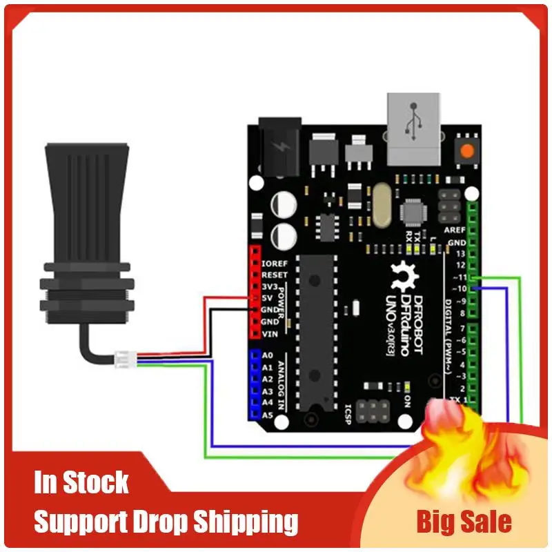 Topdeals 1 STKS Hoge nauwkeurigheid waterdichte sensor Ultrasone afstandssensor voor Arduino-sensor (UART)