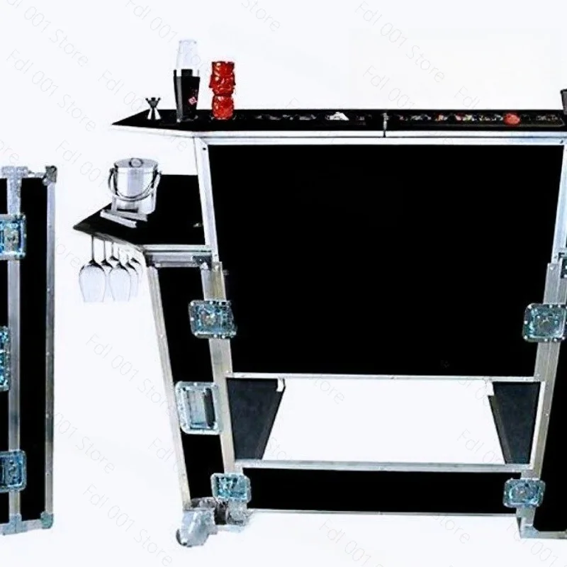 Portable Mobile Bar Folding Bar European and American Style Outdoor Cocktail Bar Portable