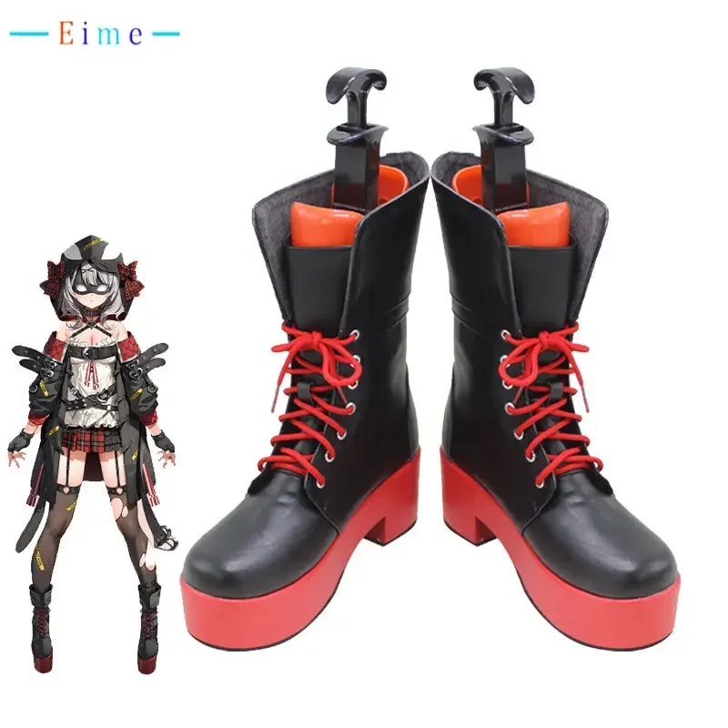 Sakamata Chloe Cosplay Shoes Halloween Carnival Boots PU Leather Shoes Vtuber Cosplay Props Custom Made