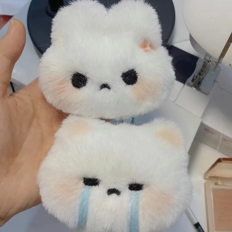 LLavero de juguete de muñeco de conejo de peluche de dibujos animados para mujer, colgante de bolso lindo dulce, accesorios de llavero de coche, regalo Kawaii para parejas