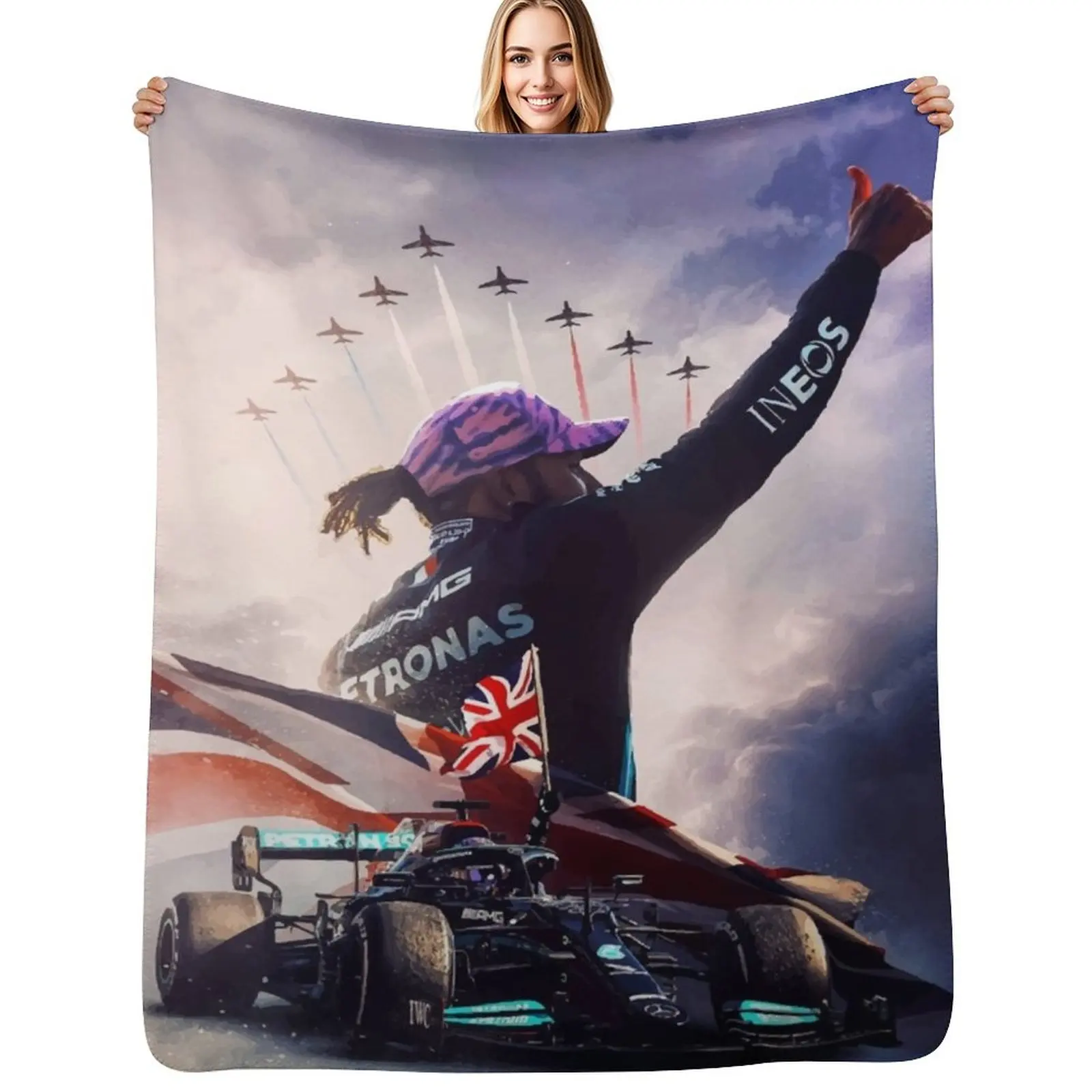 

Glory_Lewis Hamilton_Art - F1 2024 Throw Blanket Shaggy Custom Vintage Blankets