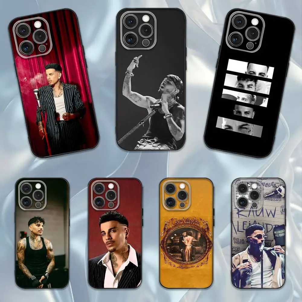 

Singer R-Rauw Alejandro Phone Case For iPhone 16e,16,15,14,13,12,11,Pro,X,XS,Max,XR,Plus,Mini Soft Black Cover