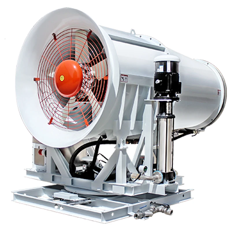 80m Tower Tabletop Fog Water Mist Cannon Spray Dust Using Fully Automatic Remote Control Garden Dust Suppression System Metal