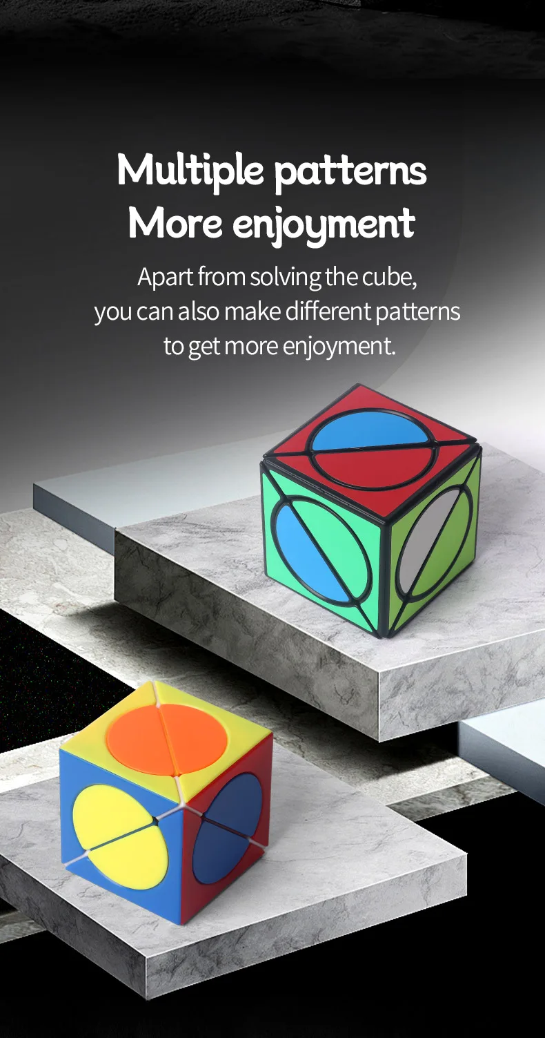 ZEPUZZLES Shattered Eye Cube Magic Speed Cube Vreemde vorm puzzel Stickerloze kubus puzzel speelgoed kinderen cadeau Cubo Magico