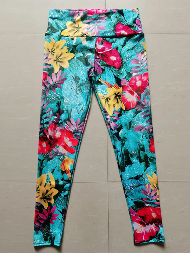 Mallas deportivas con estampado Digital para mujer, pantalones de Yoga atléticos con realce, ajustados, para correr, gimnasio y trotar