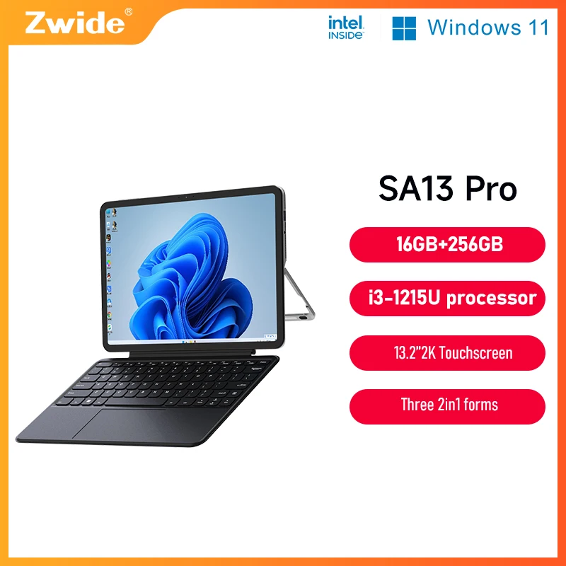 Zwide SA13 Pro 2-in-1 Tablet 13.2-inch 12th Generation Core i3-1215U Business Office Student Lightweight