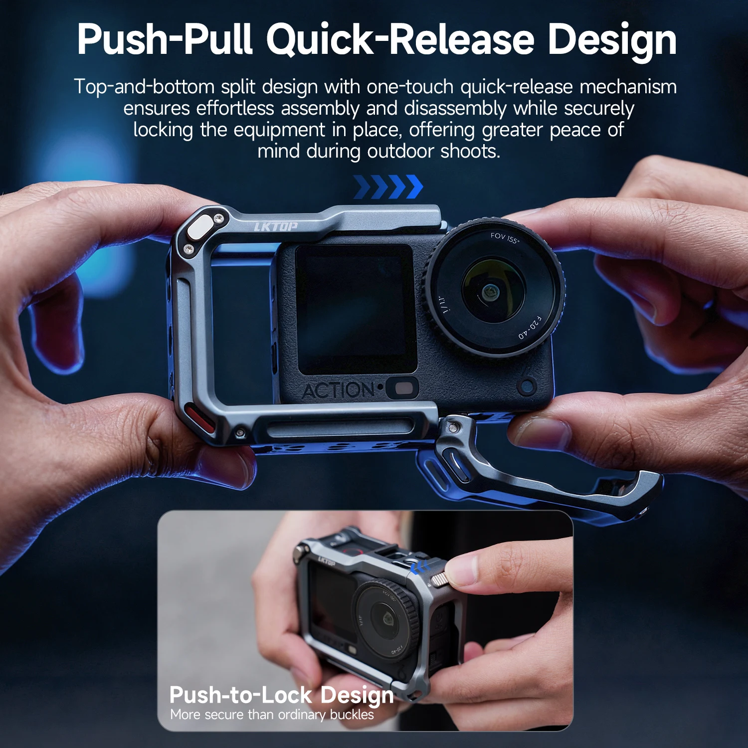 

Rabbit Cage Aluminum Protective Case for dji osmo action6 Metal Frame Expansion Adapter Mount for dji osmo action6 Accessories