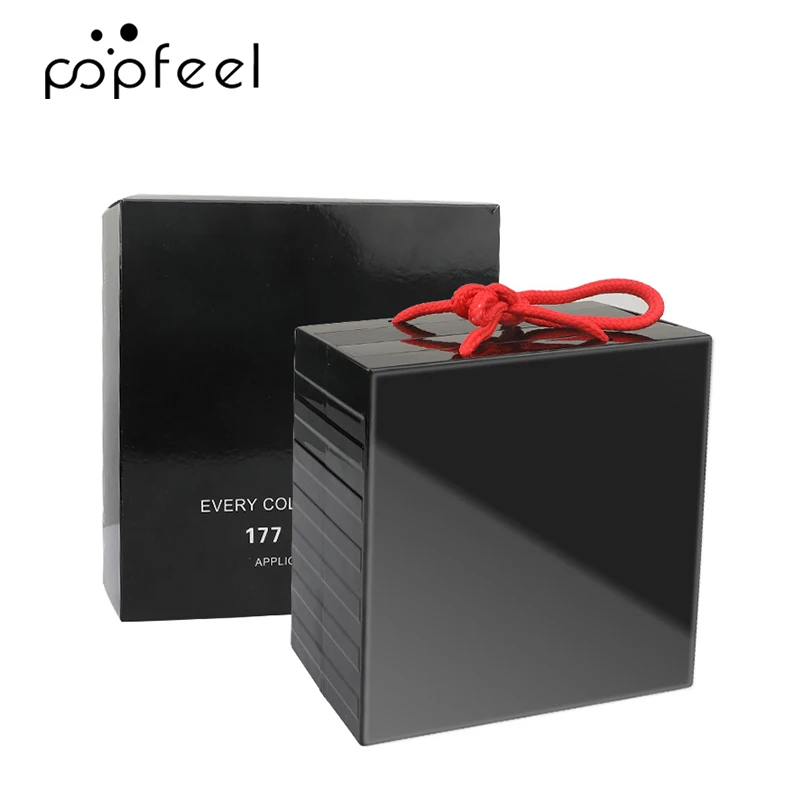 Paleta de maquiagem POPFEEL 177 Colors - Conjunto tudo-em-um com sombras, batons, blushes, corretivos, pincéis-vibrantes e versáteis.