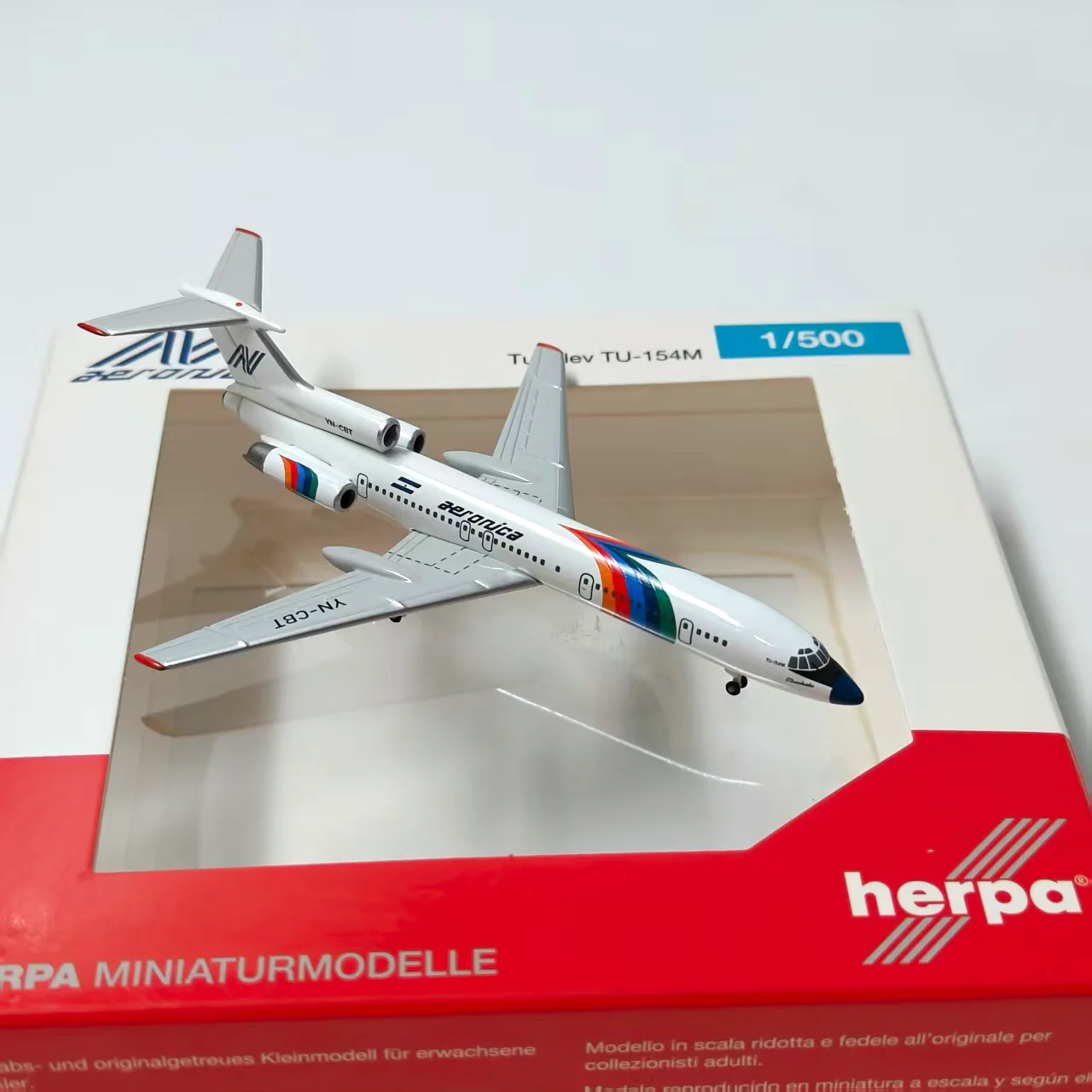 

Литой под давлением масштаб 1:500 Herpa 538138, русская авиация Туполєва Ту-154М, модель самолета из сплава, Коллекционная игрушка, подарок, сувенирный дисплей