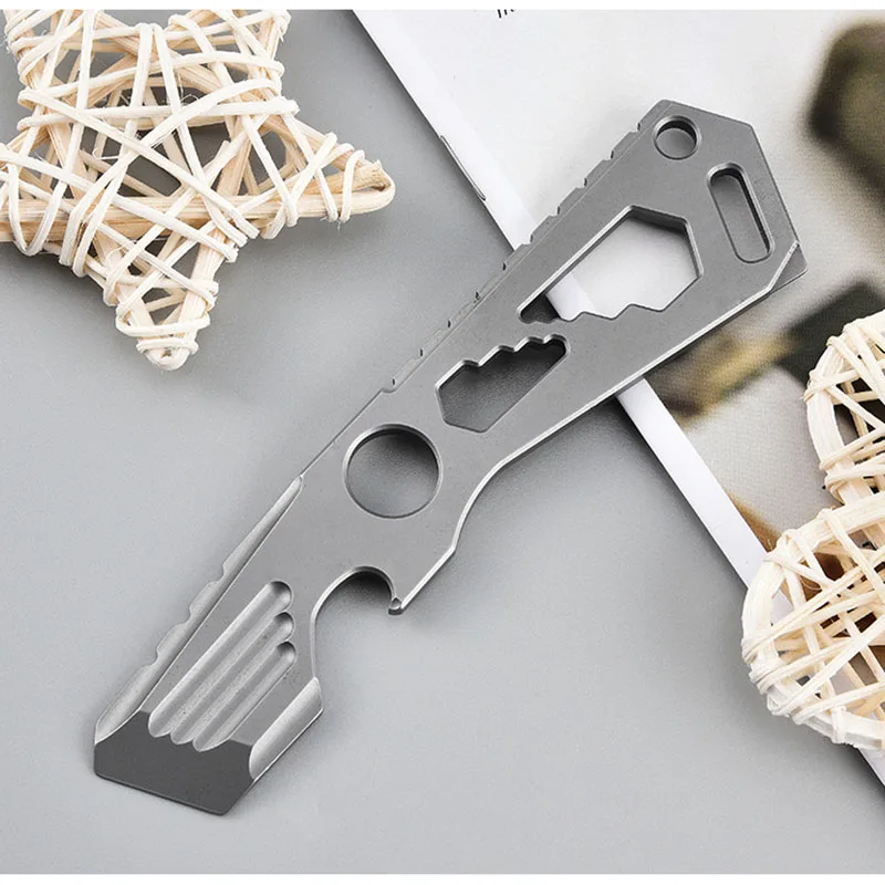 Imagem -06 - Multifuncional Chave de Fenda Pry Bar Crowbar Extrator de Unhas Window Breaker Outdoor Edc Ferramenta Abridor de Garrafas 135 mm Aço Inoxidável