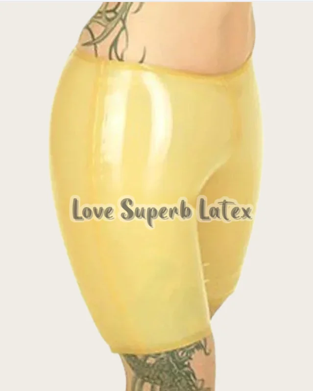 Pantalones cortos de látex, pantalones cortos de látex inflables con cremallera trasera, cosplay de Halloween