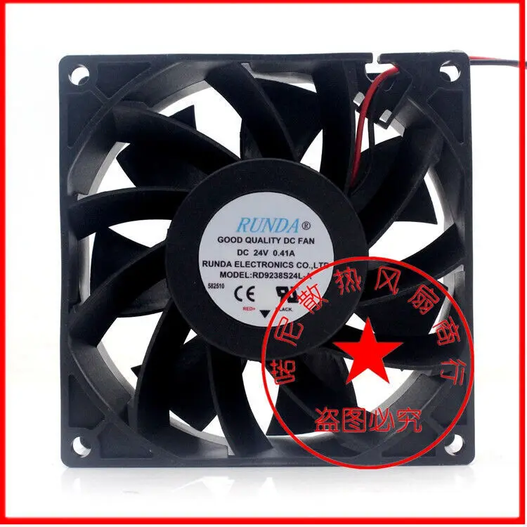 

RUNDA RD9238S24L-A 9238 9.2CM 24V 0.41A Inverter Cooling Fan 2-wire