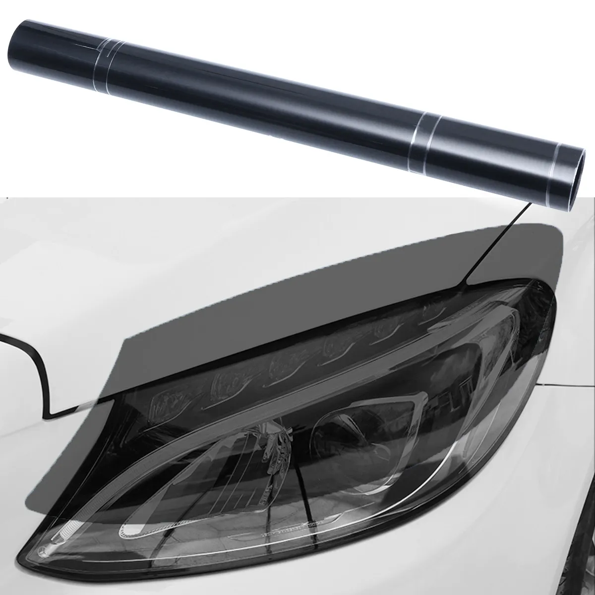 30x150cm Smoke Car Sticker Film Auto Headlight Taillight Tint Vinyl Sheet Car Decoration Decals Water Resistant Stretchable