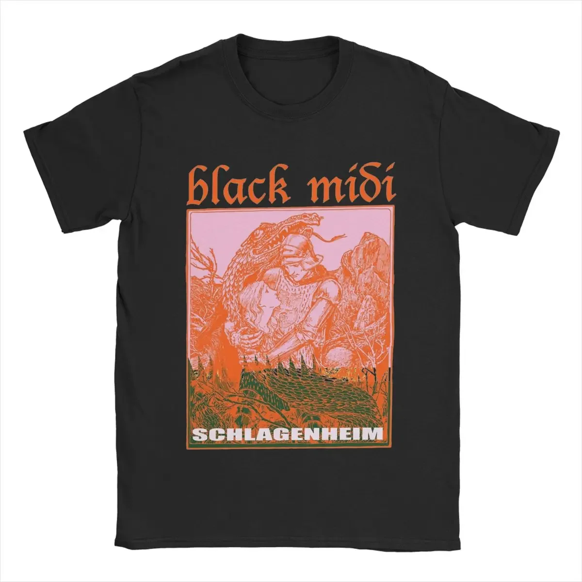 Black Midi Schlagenheim Men's T Shirt Funny Tees Short Sleeve Crewneck T-Shirts 100% Cotton Birthday Gift Tops