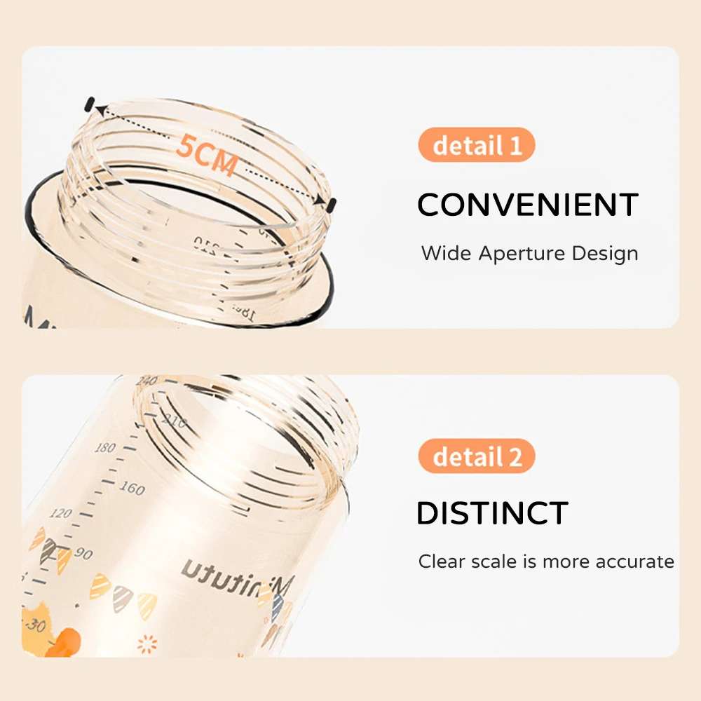 Nowa butelka dla niemowląt z klapką PPSU, szerokie usta ze słomką z kulką grawitacyjną, odporna na upadki i wysokie temperatury, z blokadą dla dzieci