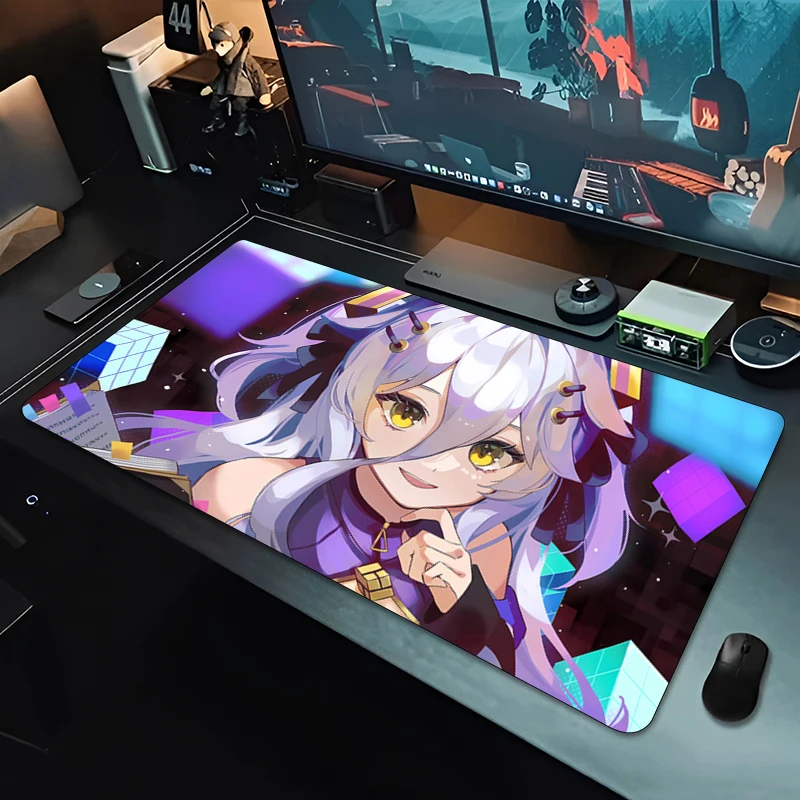 Mousepad Office Computer Desk Mat Keyboard Mouse Pad Laptop Cushion Large Non-slip Deskpad PC Carpet V-Vshojo H-Henya Mousepad