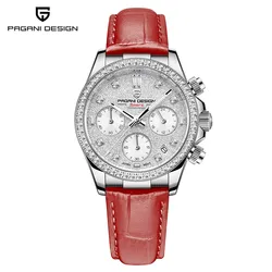 Pagani Design Top brandneue 36mm Frauen Freizeit Quarzuhr Saphir Edelstahl Mode Sport Chronograph Relogio Feminino