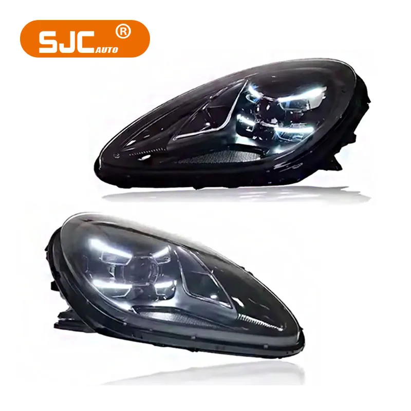 

2pcs LENS Car Accessories Headlights for Porsche Macan 95B 95B.1 95B.2 2014-2022 Front Lamps Turn Signal Brake Fog Head Light