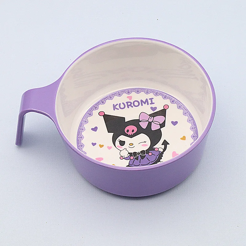 

New Kuromi Bowl Cartoon Hello Kitty Melody Children's Tableware Cute Creative Anti-drop Anti-scald Soup Bowl Girl Boy for Gifts
