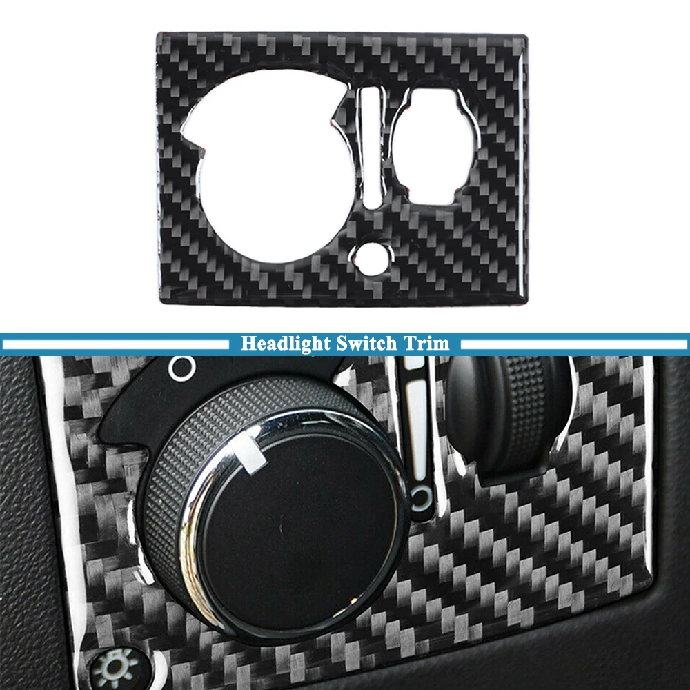 

Car Headlight Switch Trim Door Bowl Cover Cup Holder Decoration Protector for Jeep Grand Cherokee 2011-2020 Interior Accessories