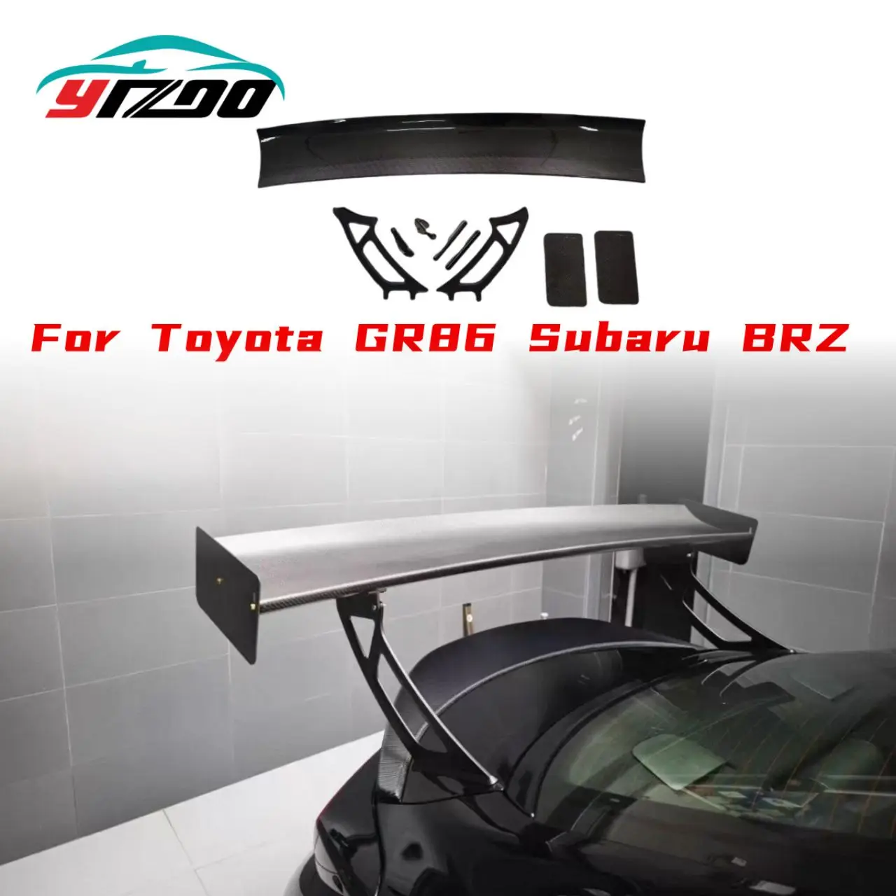 

Real Carbon Fiber Rear Boot Spoiler Wing for Toyota GR86 BRZ ZN8 ZD8 2021+ FRP Rear Spoiler Car Styling V Style Body Kits FRP